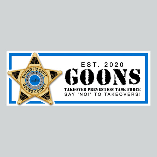 Takeover Prevention Task Force Slap Sticker